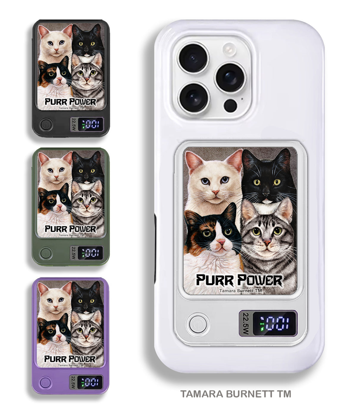 Cat Menagerie Phone Bank Wireless Charger