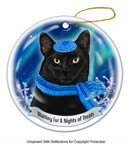 Black Cat Hanukkah Ornament