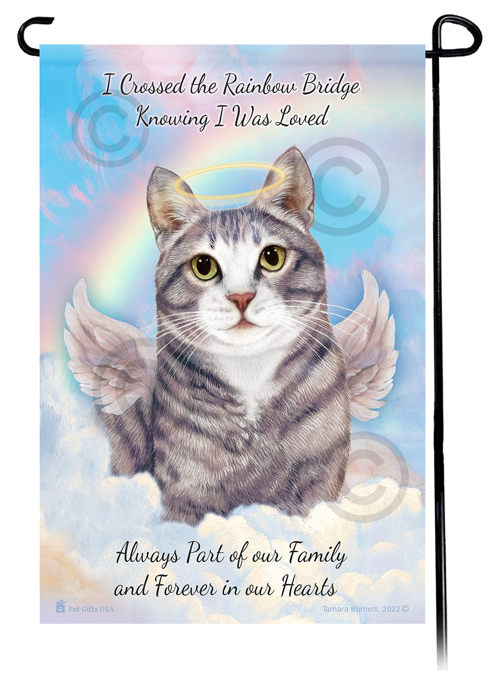 Tuxedo Cat Memorial - Garden Flag
