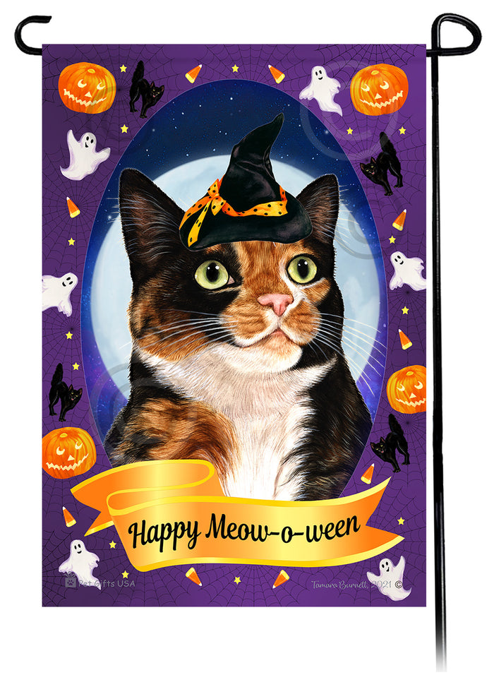 Calico Cat Halloween Howls Garden Flags