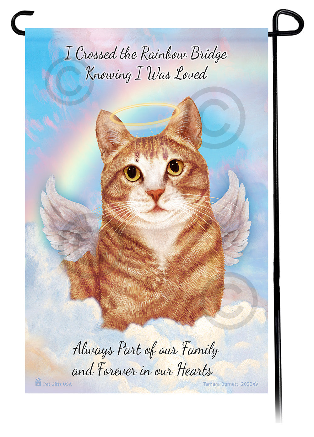 Tuxedo Cat Memorial - Garden Flag