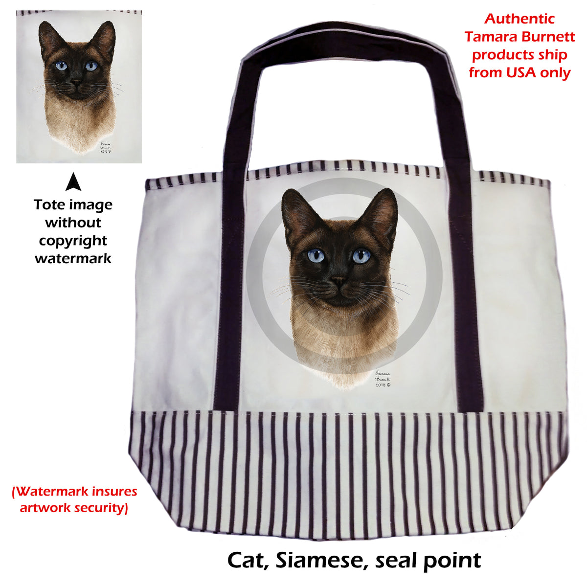 Siamese Cat - Tote Bag