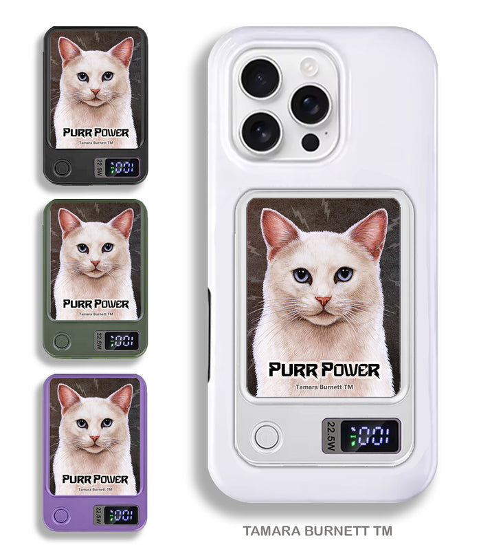 White Blue Eyes Phone Bank Wireless Charger