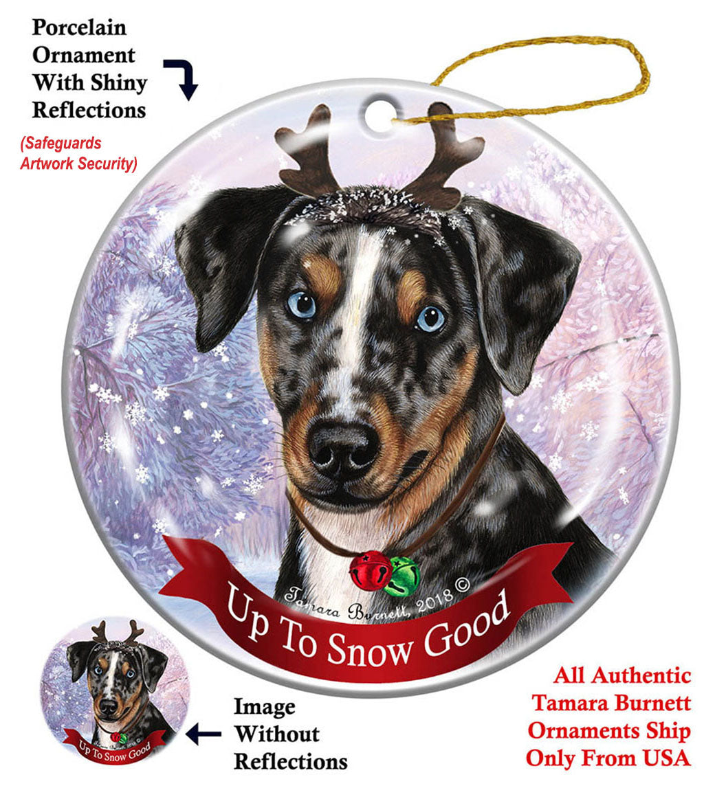 Catahoula Leopard Dog - Up To Snow Good Ornament