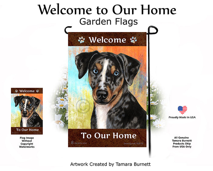 Catahoula Leopard Dog Welcome To Our Home Garden Flags