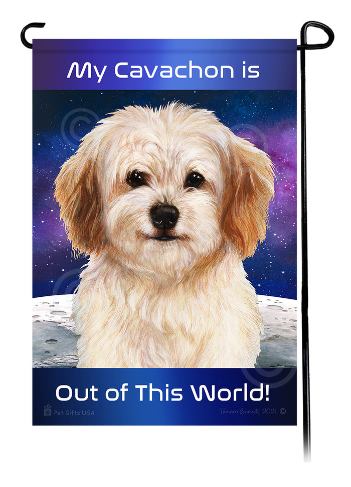 Cavachon Out Of This World Garden Flags