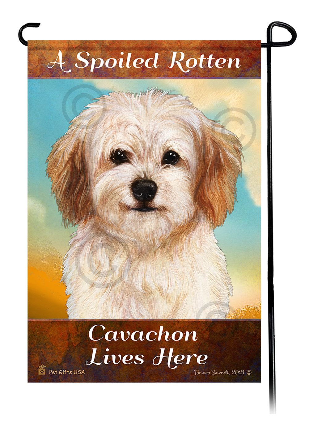 Cavachon Spoiled Rotten Garden Flags