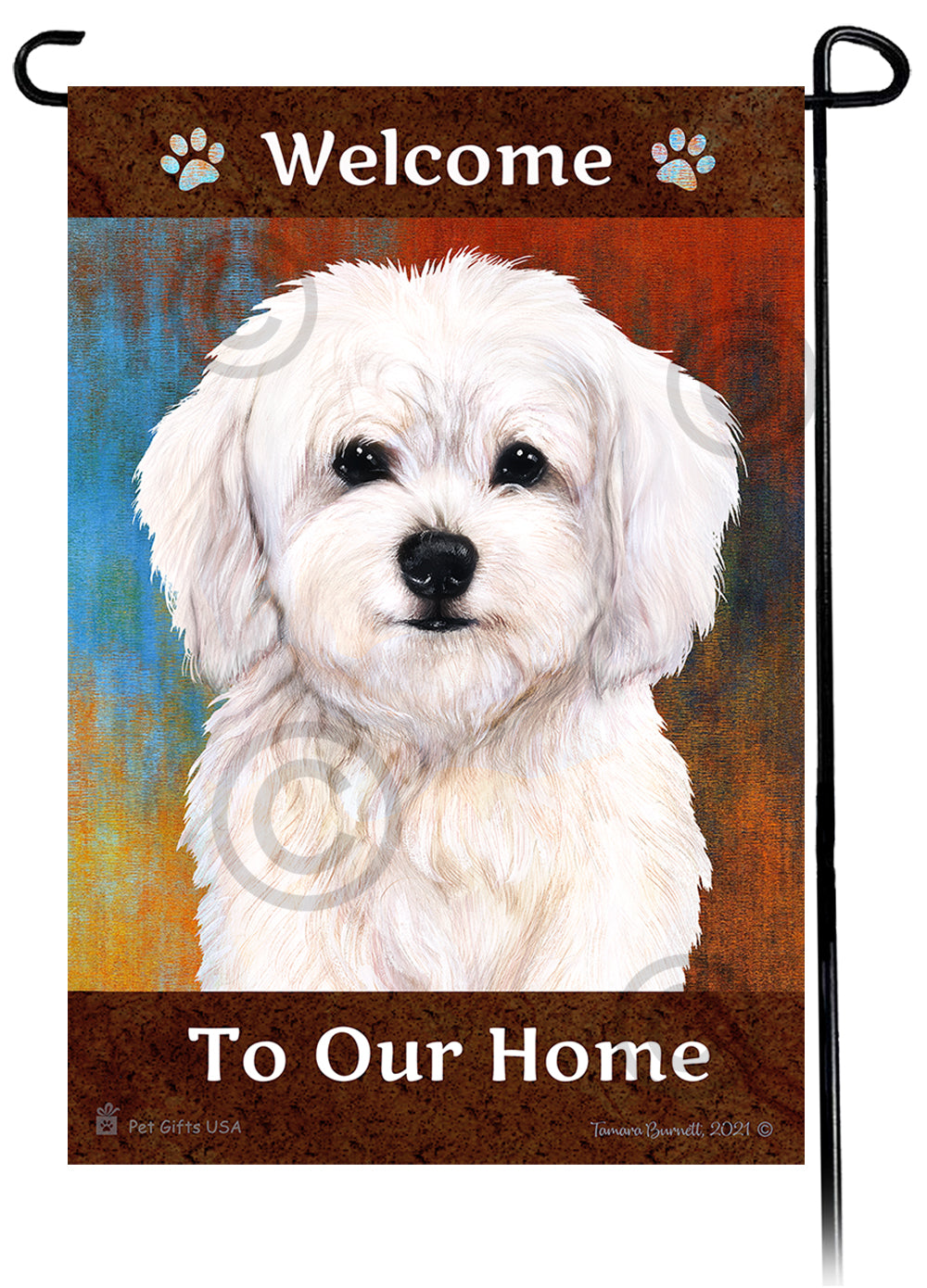 Cavachon Welcome To Our Home - Garden Flag
