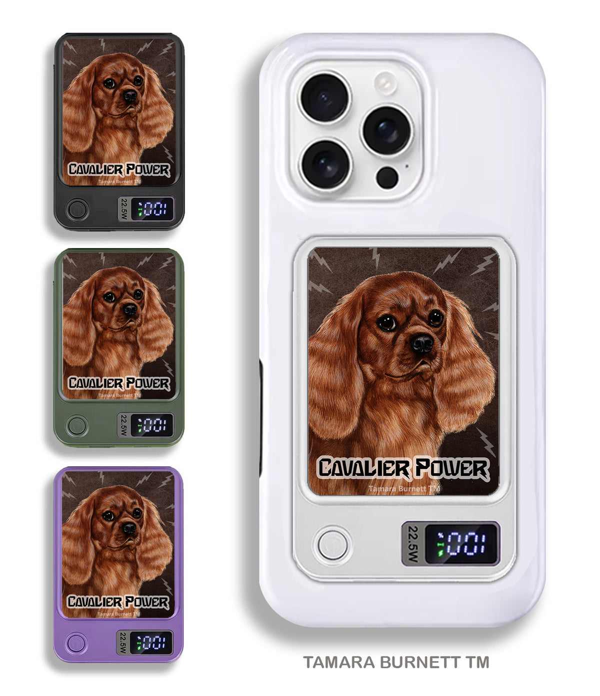 Cavalier King Charles Ruby Phone Bank Wireless Charger
