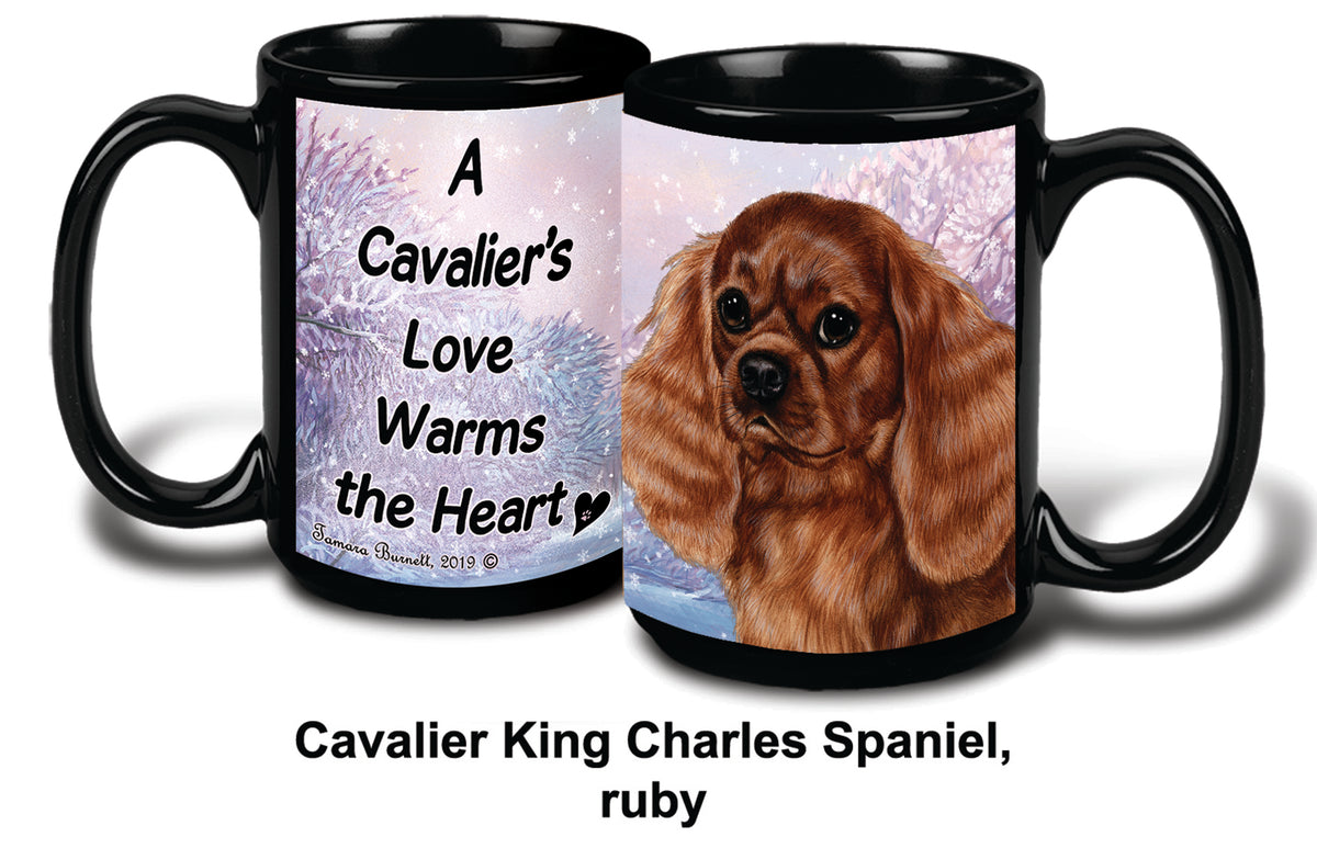 Cavalier King Chales Ruby Winter Mug 15 oz