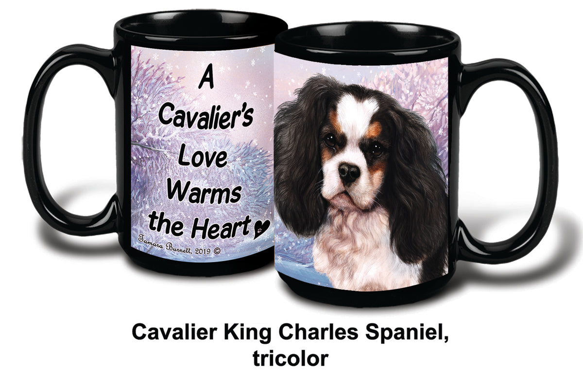 Cavalier King Charles Tri Winter Mug 15 oz