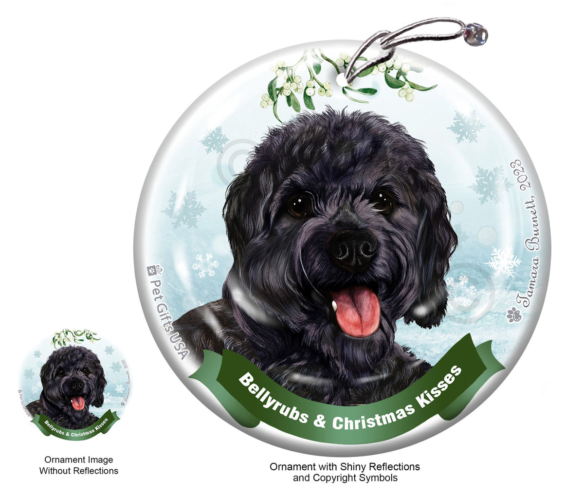 Cavapoo Black Ornament