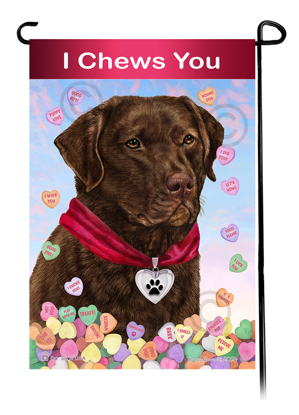 Chesapeake Bay Retriever Valentine Sweetheart - Garden Flag