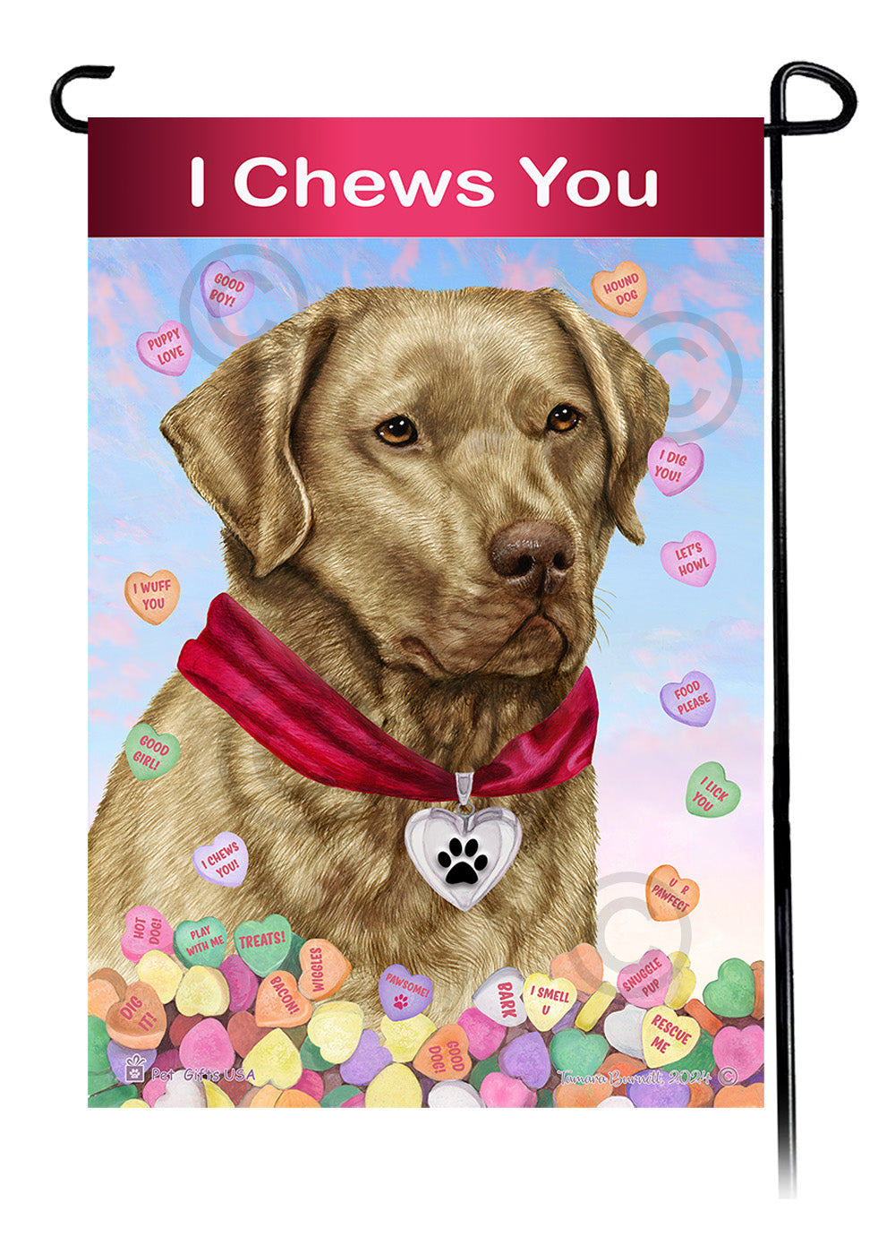 Chesapeake Bay Retriever Valentine Sweetheart - Garden Flag