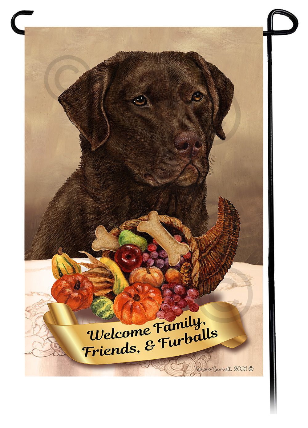 Chesapeake Bay Retriever Thanksgiving - Garden Flag