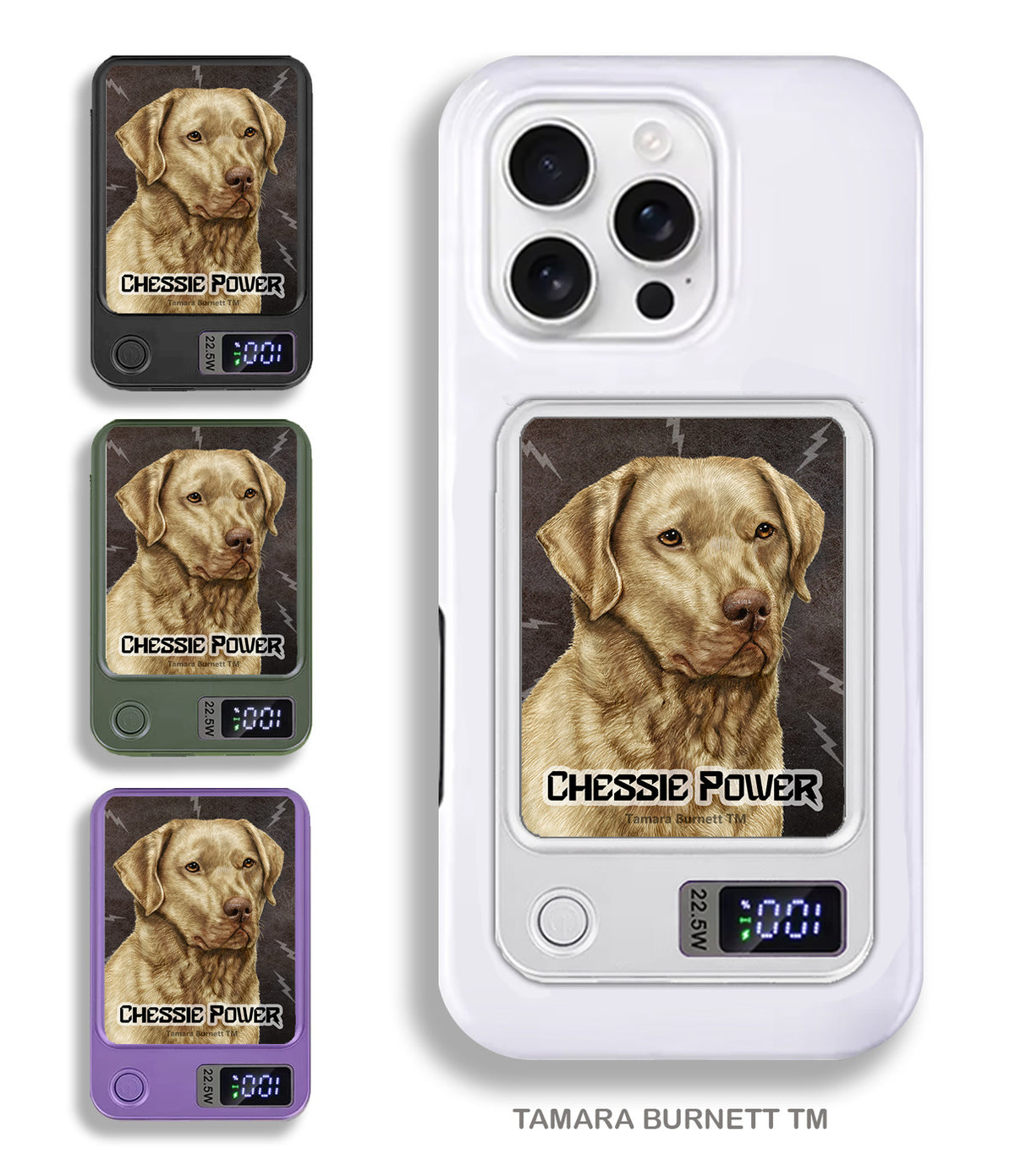 Chesapeake Bay Retriever Dead Grass Phone Bank Wireless Charger