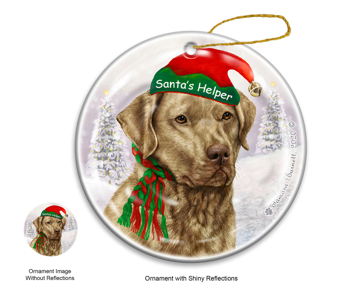 Chesapeake Bay Retriever Dead Grass Ornament