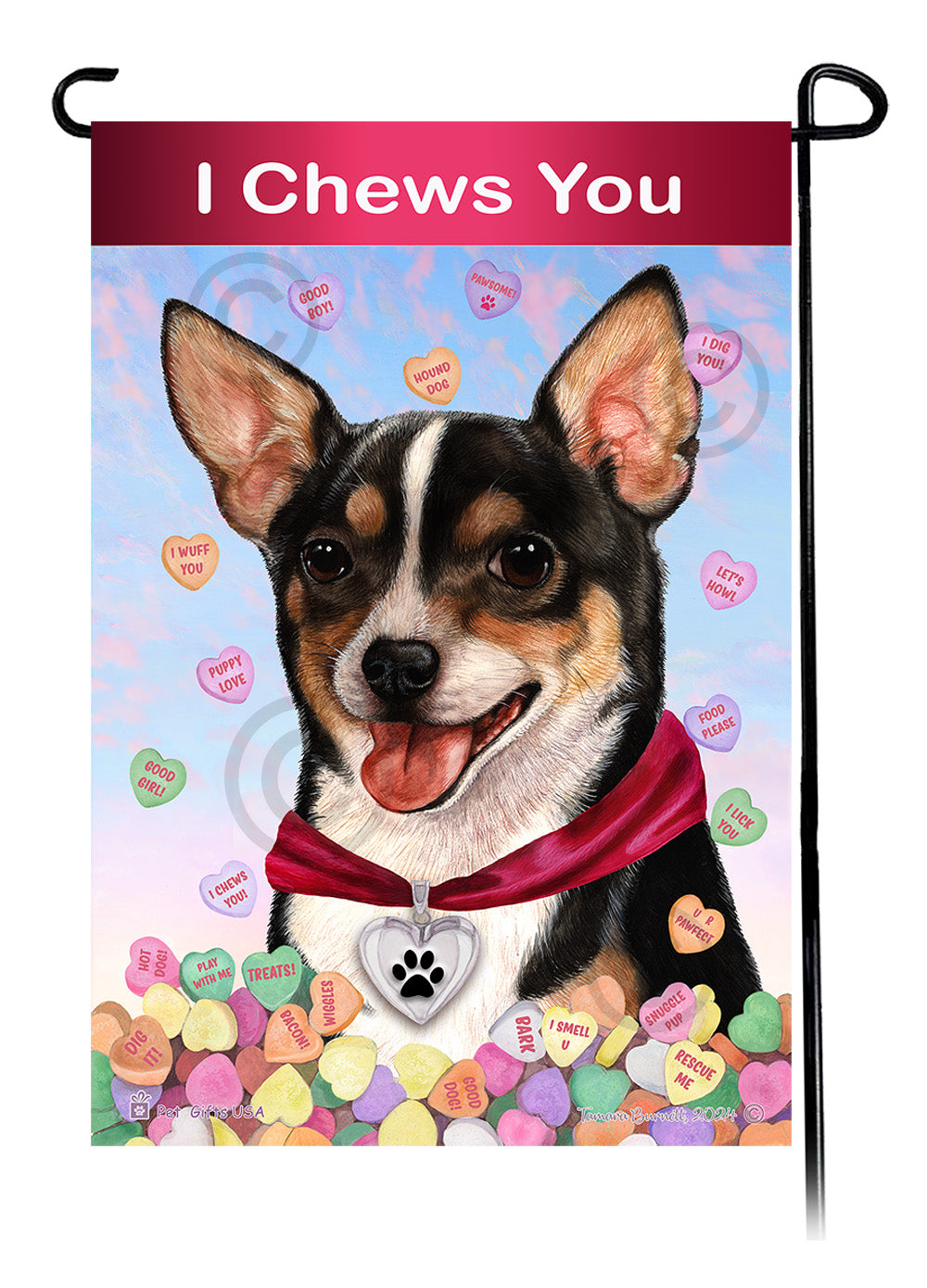 Chihuahua Valentine Sweetheart - Garden Flag