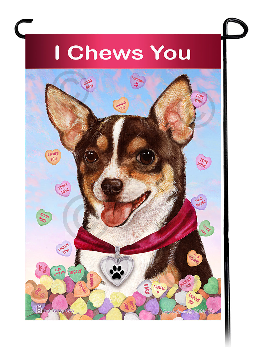 Chihuahua Valentine Sweetheart - Garden Flag