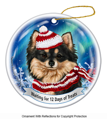 Chihuahua Long Haired 12 Days of Treats Ornament