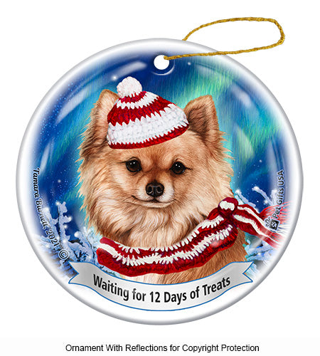 Chihuahua Long Haired Red Ornament