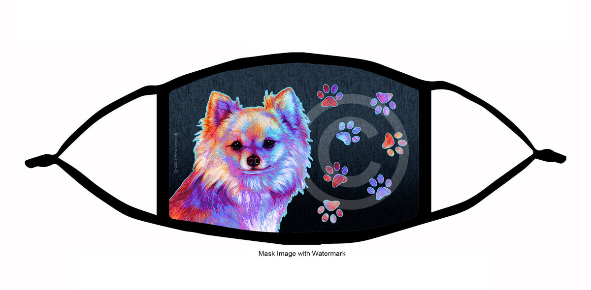 Chihuahua (Longhaired Red) Face Mask