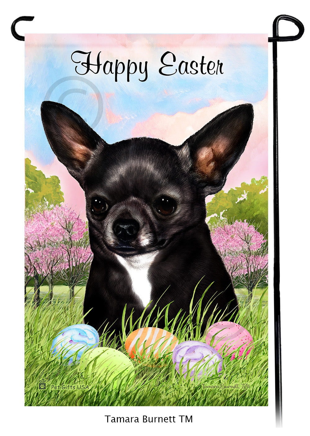 Chihuahua Happy Easter - Garden Flag
