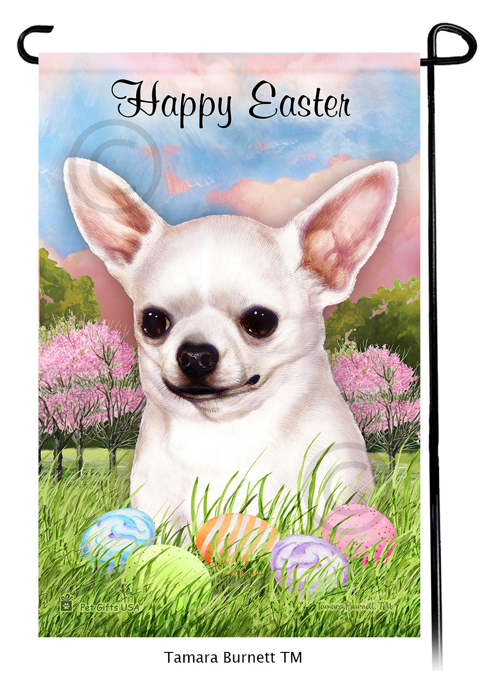 Chihuahua Happy Easter - Garden Flag