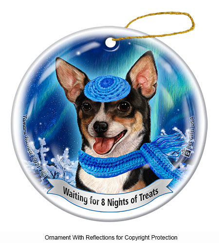 Chihuahua Short Haired Tri-Color Ornament
