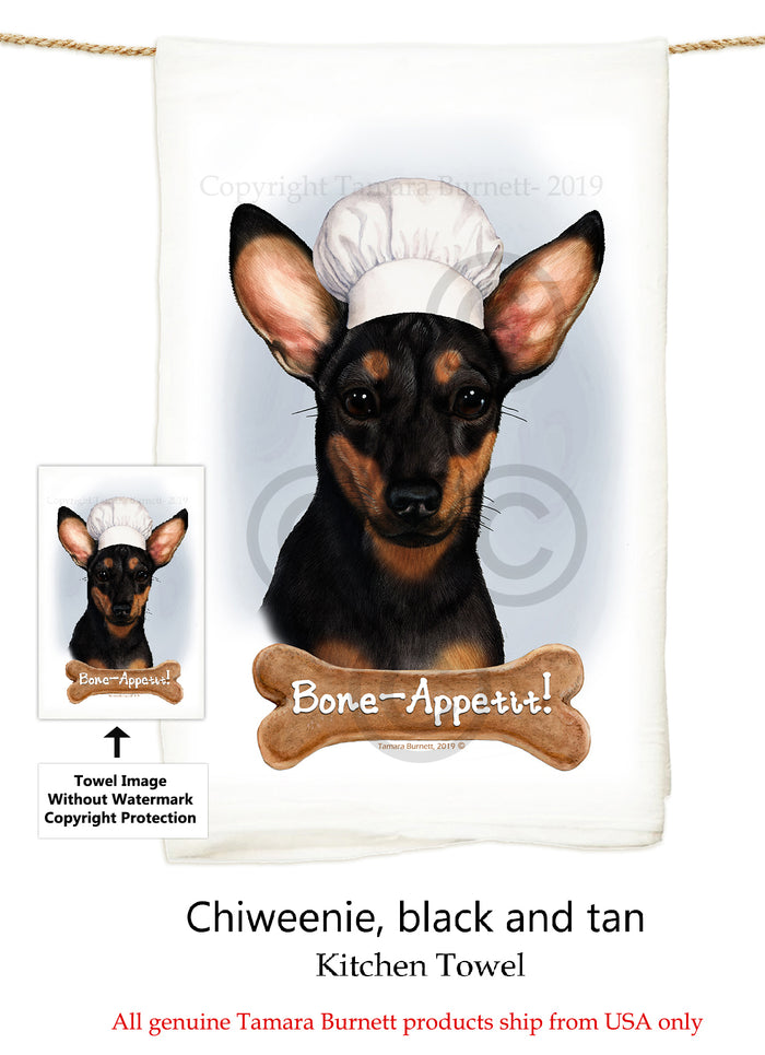 Chiweenie Flour Sack Towel
