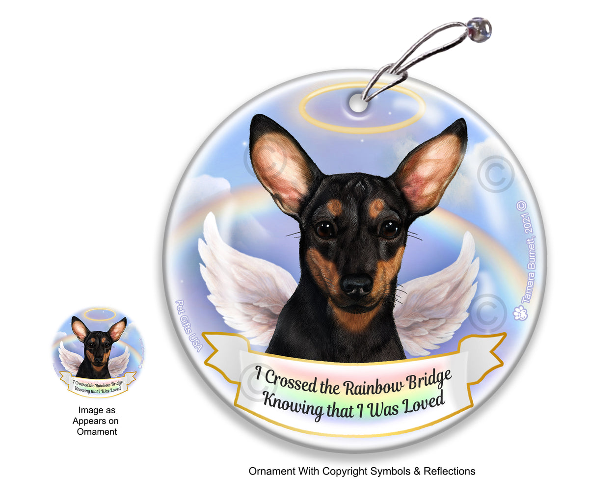 Chiweenie Rainbow Bridge Memorial Ornament