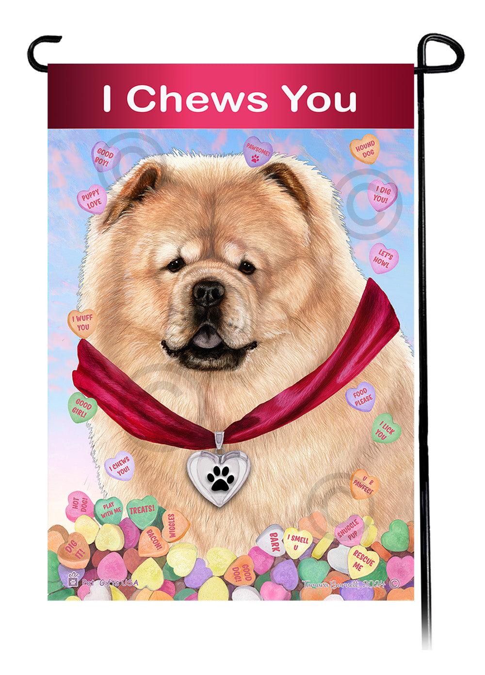 Chow Chow Valentine Sweetheart - Garden Flag
