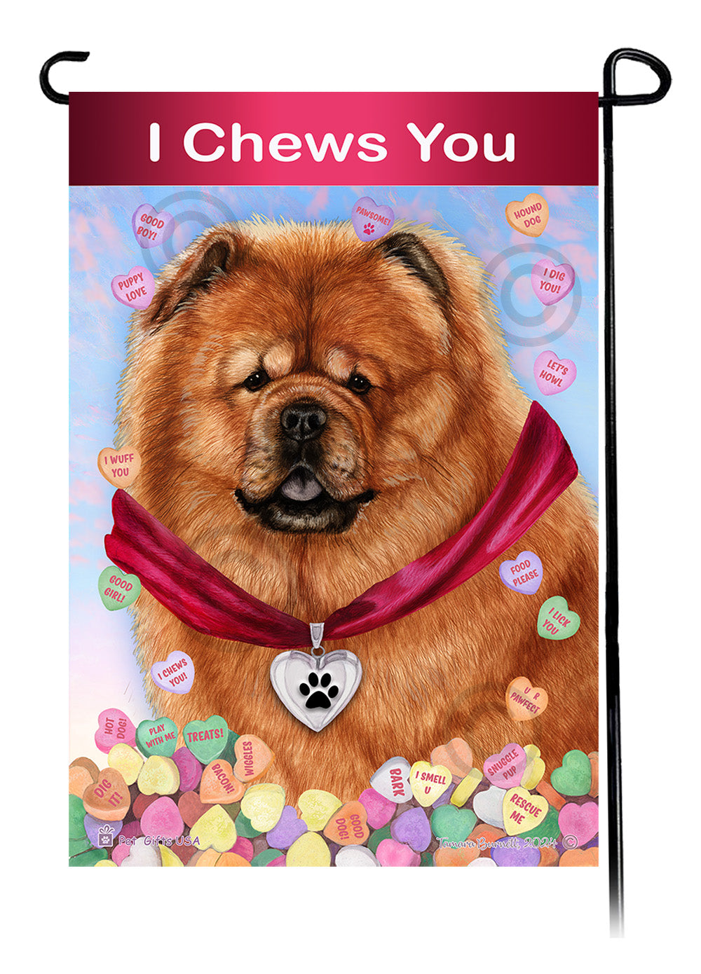 Chow Chow Valentine Sweetheart - Garden Flag