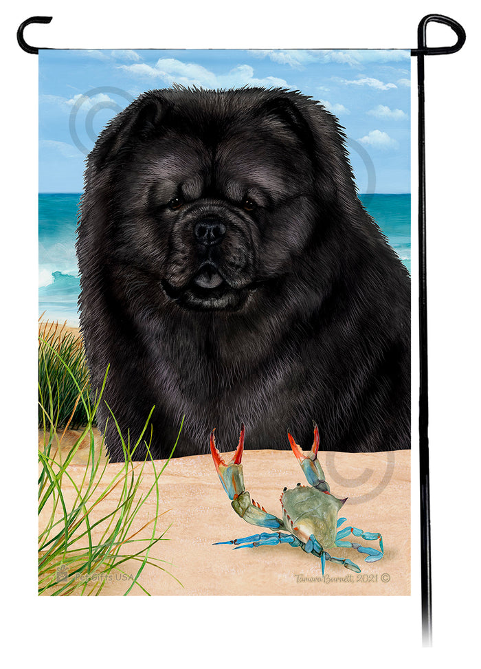 Chow Chow Summer Flowers Garden Flag