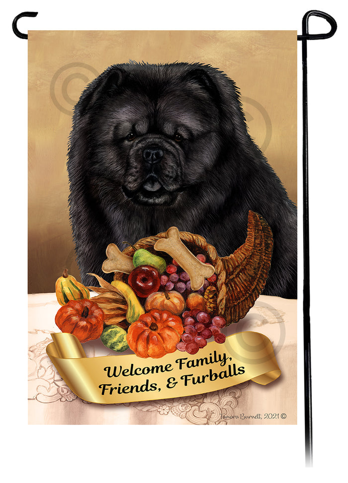 Chow Chow Thanksgiving Garden Flags