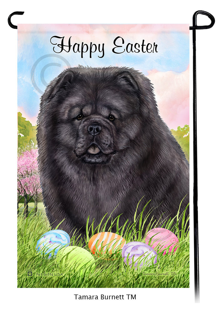 Chow Chow Happy Easter Garden Flags