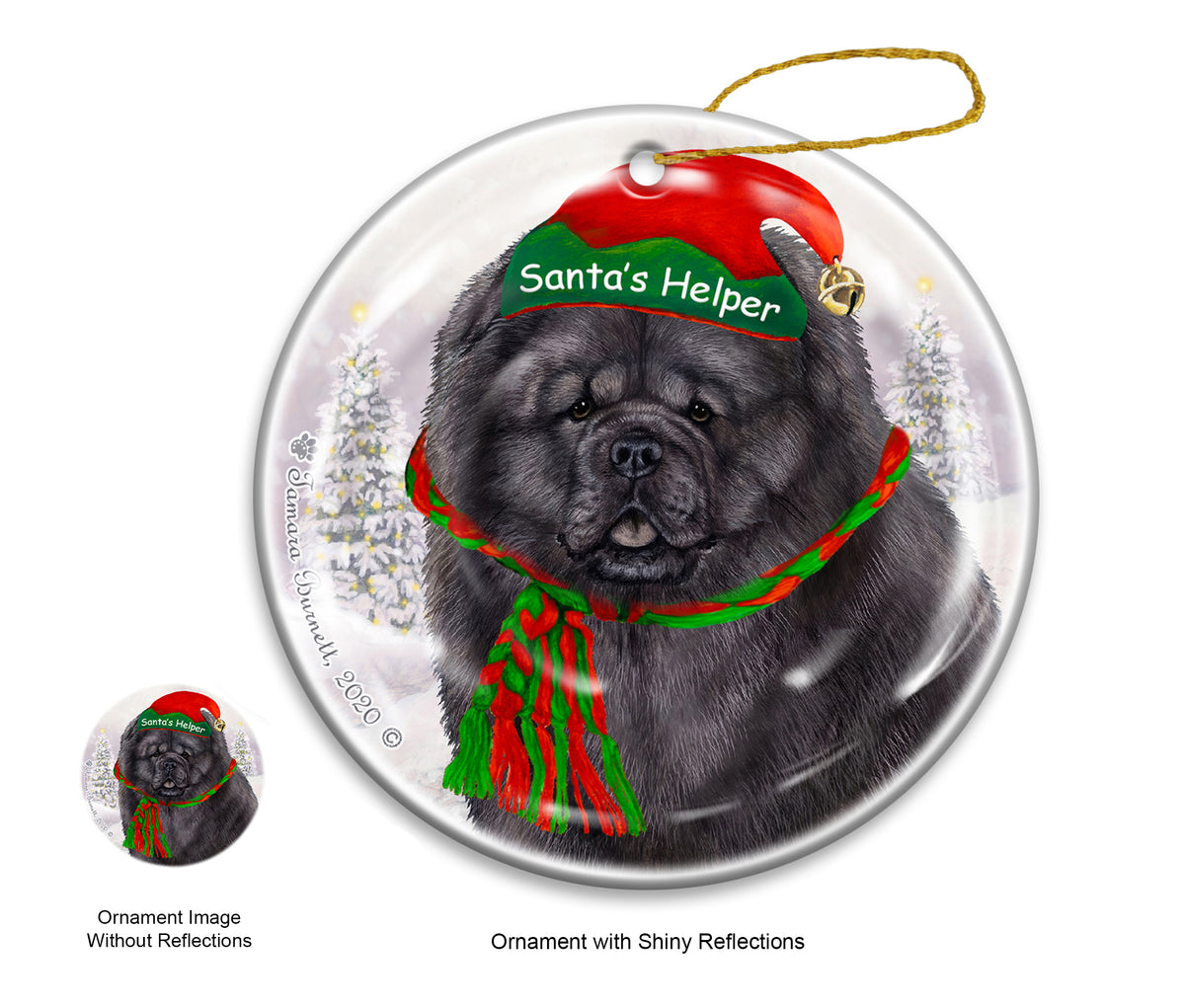 Chow Chow Blue Ornament