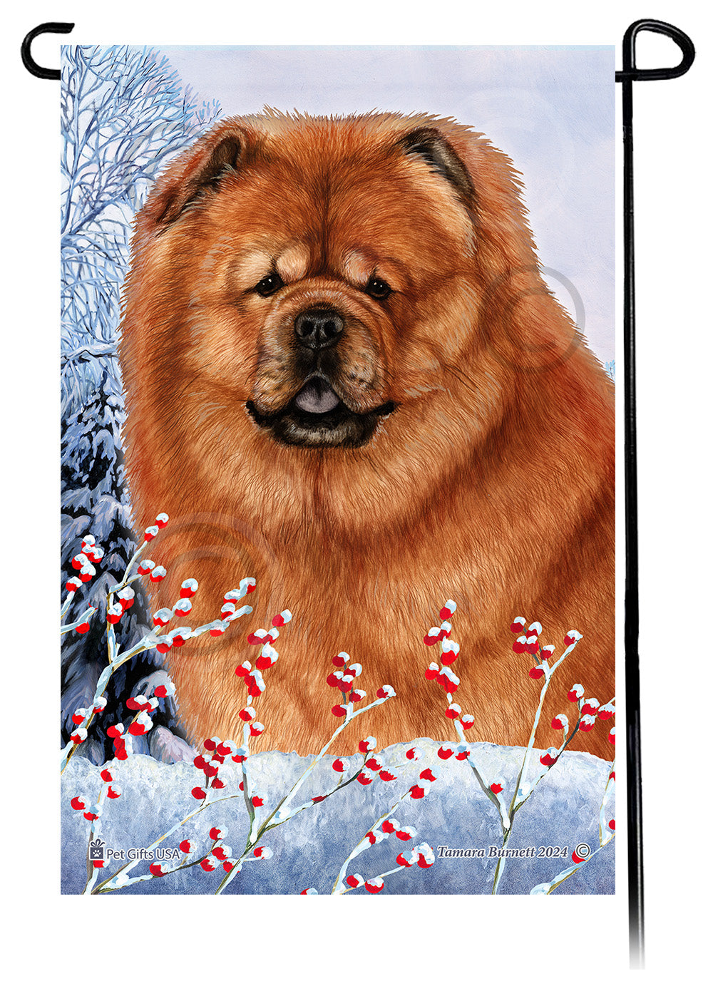 Chow Chow Winterberries - Garden Flag
