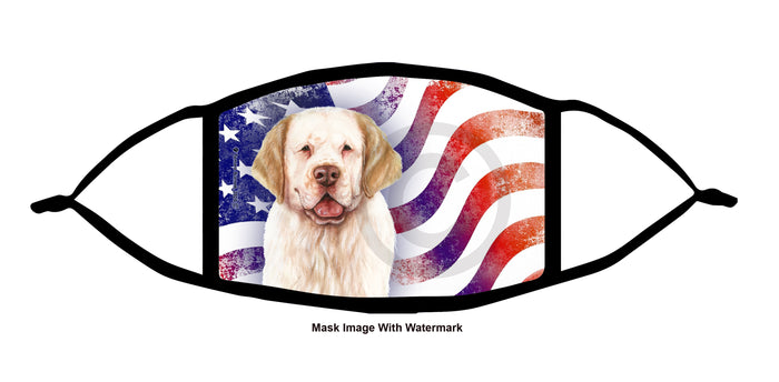 Clumber Spaniel (Lemon and White) Face Mask