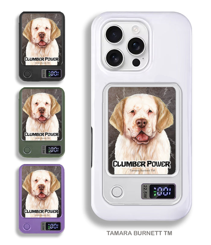 Clumber Spaniel Lemon and White Phone Bank Wireless Charger