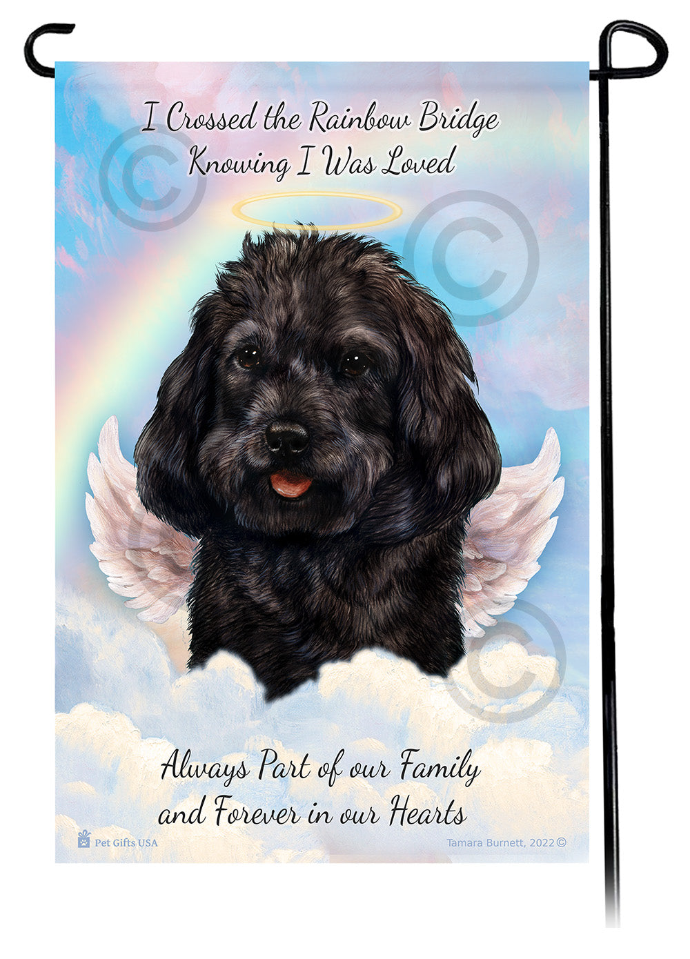 Cockapoo Memorial Garden Flags