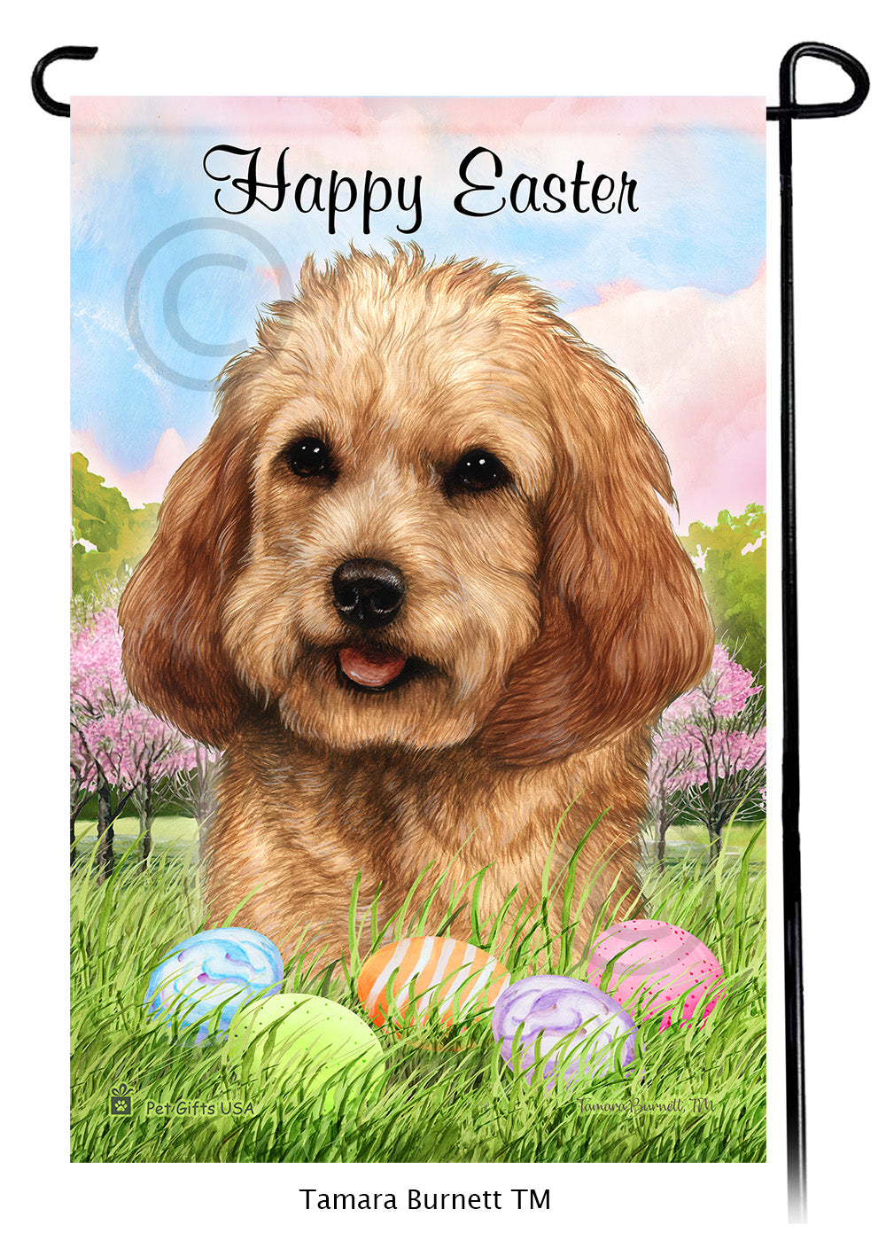 Cockapoo Happy Easter - Garden Flag