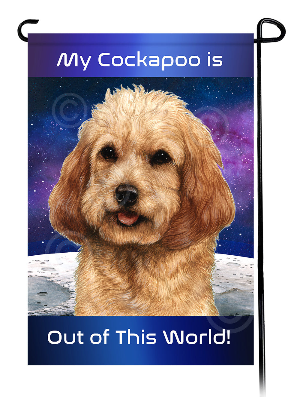 Cockapoo Out Of This World - Garden Flag