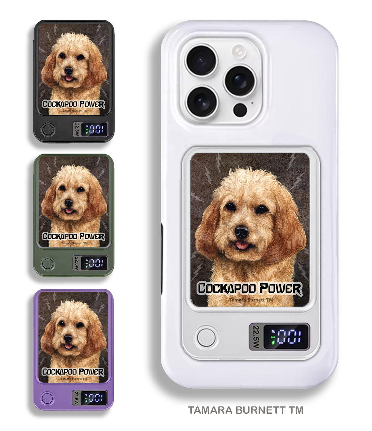 Cockapoo Buff Phone Bank Wireless Charger