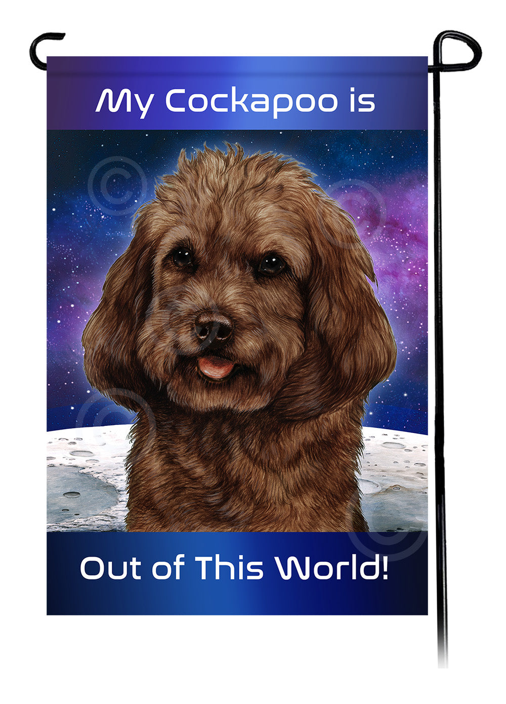 Cockapoo Out Of This World - Garden Flag