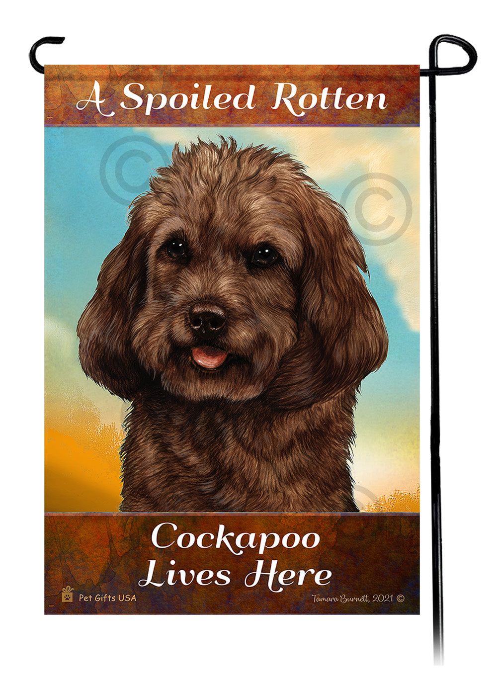 Cockapoo Spoiled Rotten - Garden Flag