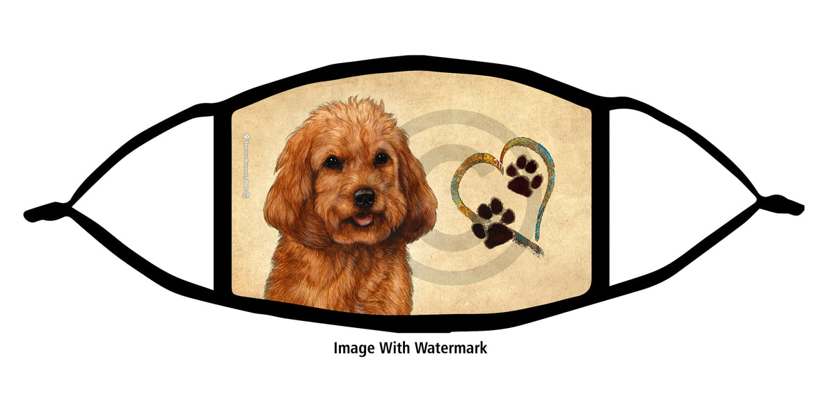 Cockapoo (Red) Face Mask