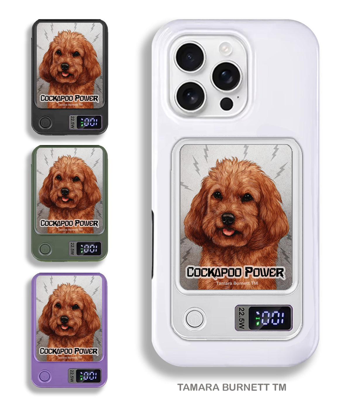 Cockapoo Red Phone Bank Wireless Charger