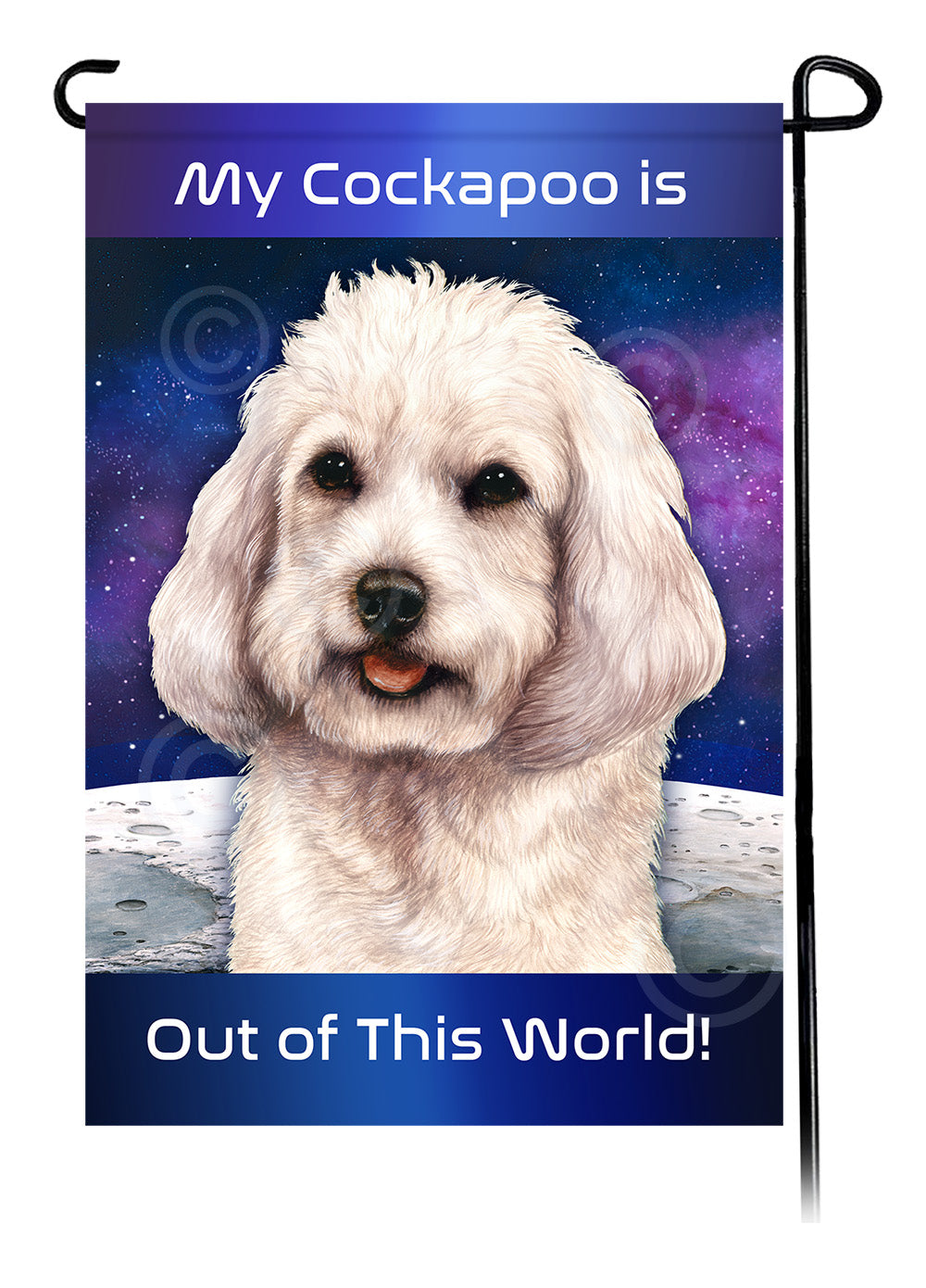 Cockapoo Out Of This World - Garden Flag