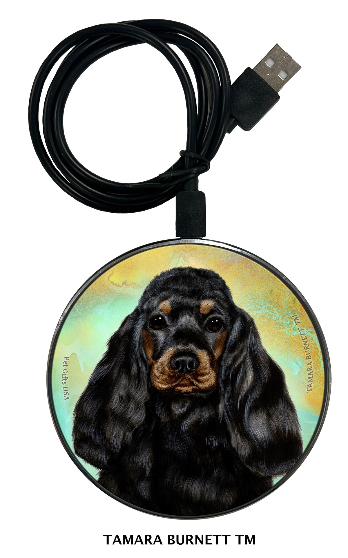 Cocker Spaniel Black and Tan Zoomies Wireless Charger